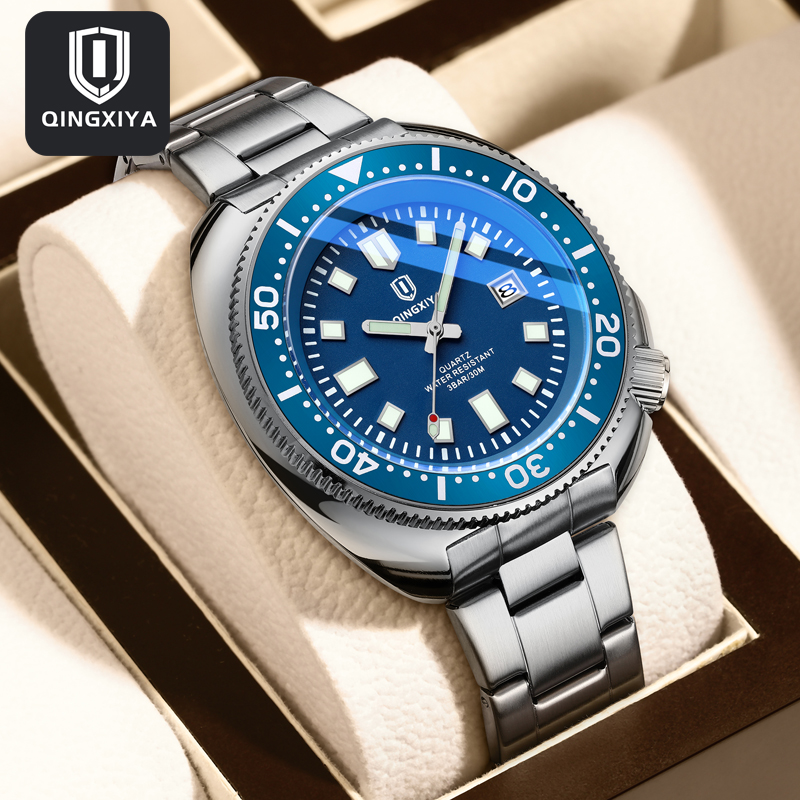 Luxury Watch Magazine - QINGXIYA Marke Mode Klassische Blau Quarzuhr