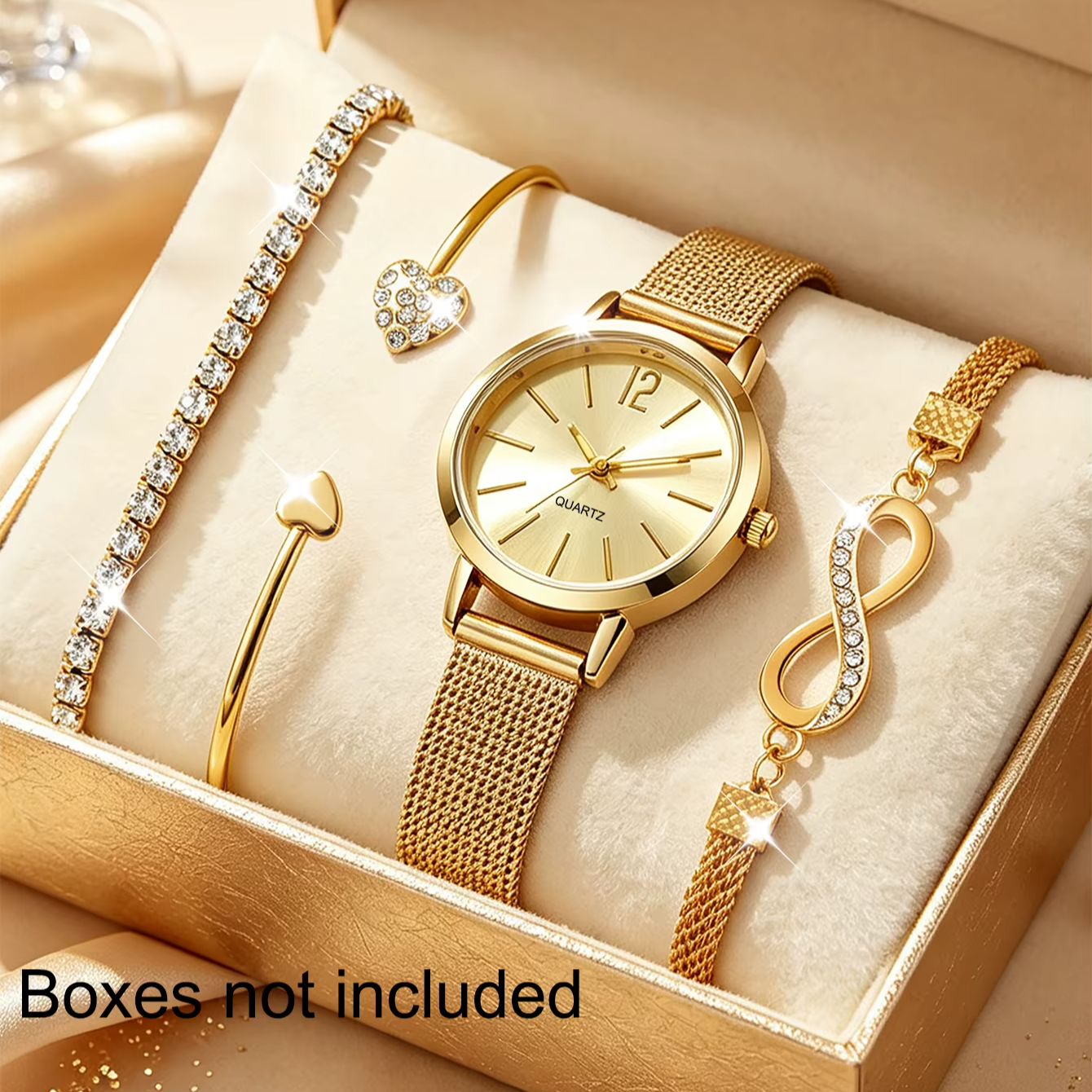 4-teiliges Set aus leichten, l – Luxury Watch Gift For Her Bewertung und Preis
