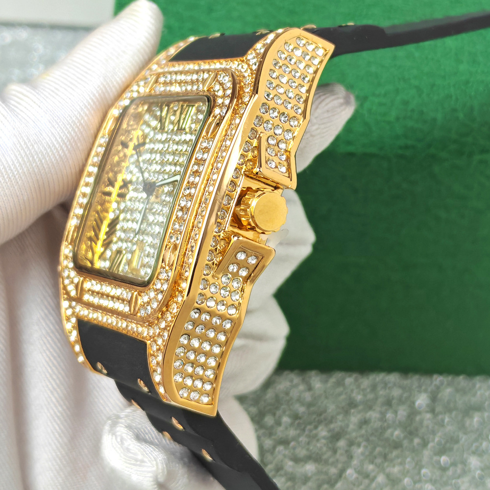 Modische Quadratische Voll-Dia – Luxury Watch Iceberg Bewertung und Preis