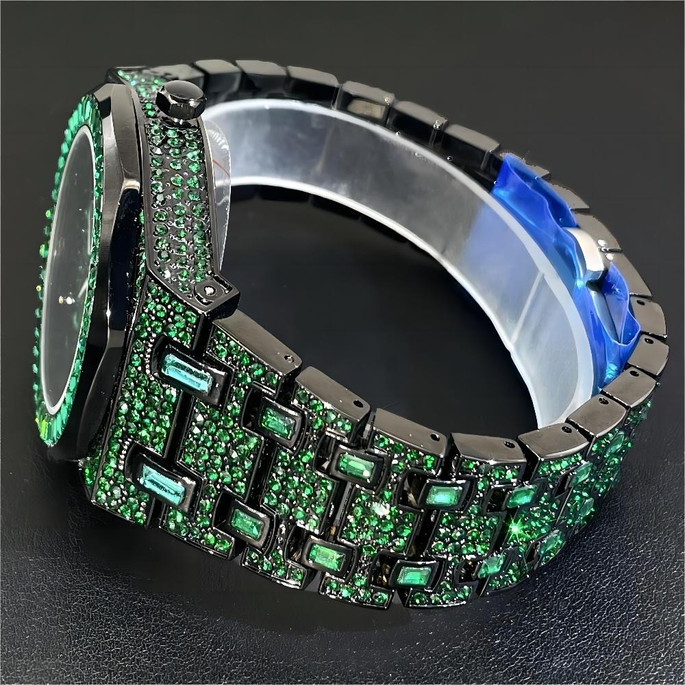 2024 Hip Hop Grün Diamant Uhr  – Luxury Watch Iceberg Bewertung und Preis
